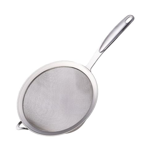 INOOMP Handliches Mehlsieb aus Edelstahl Multifunktionaler Haushalts Flour Strainer Leichtes Tragbares Küchensieb zum Filtern von Mehl Kakao Gewürzen Robust und Einfach zu Bedienen von INOOMP
