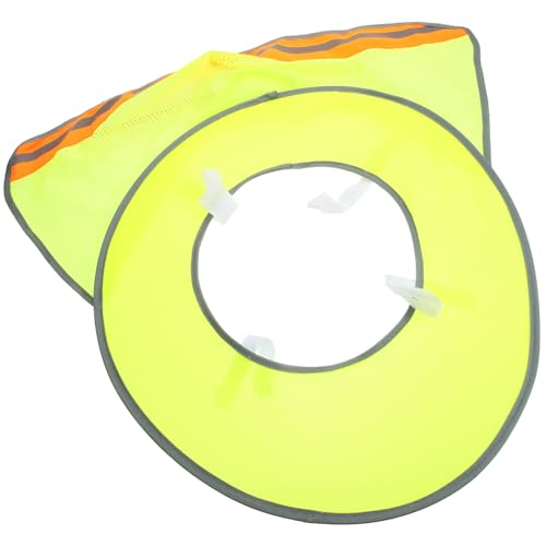 INOOMP Hardhat Sonnenschutz mit Breiter Krempe und Nackenschutz Uv-Schutz Bauarbeiter Helm Zubehör Reflektierend Netzstoff Einfach zu Befestigen Robust und Reißfest für Außeneinsatz von INOOMP