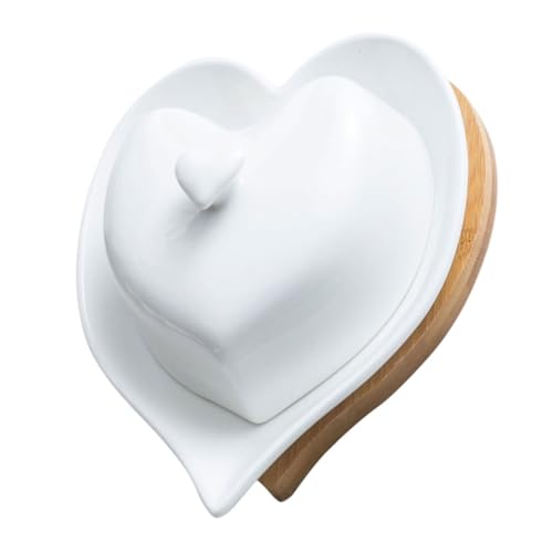 INOOMP Herzförmige Keramik Butterplatte Weiß Eleganter Butterteller aus Sicherem Material Vielseitig für Butter und Snacks Stilvolles Haushaltsgeschirr Spülmaschinengeeignet INOOMP Herzförmige Keramik Butterplatte Weiß Eleganter Butterteller aus Sicherem Material Vielseitig für Butter und Snacks Stilvolles Haushaltsgeschirr Spülmaschinengeeignet von INOOMP