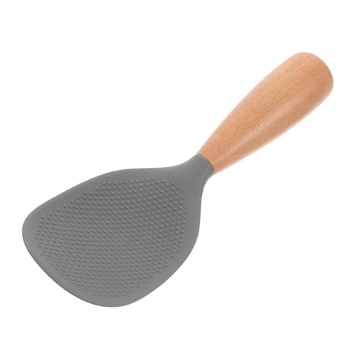 INOOMP Hitzebeständiger Silikon reislöffel mit Holzgriff Antihaft Reis spatel für Haushalts reiskocher Multifunktionaler Servierlöffel zum Rühren und Portionieren von Reis INOOMP Hitzebeständiger Silikon reislöffel mit Holzgriff Antihaft Reis spatel für Haushalts reiskocher Multifunktionaler Servierlöffel zum Rühren und Portionieren von Reis von INOOMP