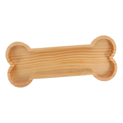 INOOMP Holz Snackplatte Knochenform Langlebig aus Natürlichem Holz für Snacks und Dips Leicht Komfortabel für Zuhause oder Partys Robustes Design von INOOMP