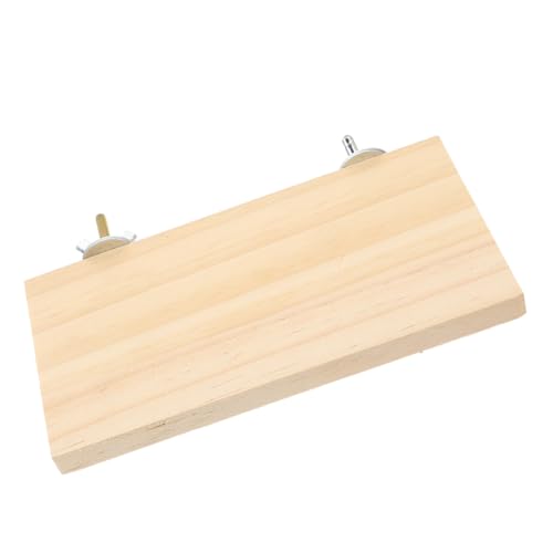 INOOMP Holz Vogel Plattform Sitzstange für Papageien Wellensittiche Nymphensittiche Hamster Käfig Zubehör Haustier Spielplatzständer Langlebig Robust von INOOMP