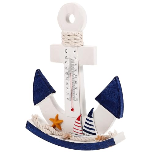 INOOMP Holz-thermometer mit maritimem Motiv Dekoratives Raumthermometer im Meeres-stil Handgefertigtes Wohnaccessoire für Wohnzimmer Bars und Feste Attraktives Geschenk für Familie und INOOMP Holz-thermometer mit maritimem Motiv Dekoratives Raumthermometer im Meeres-stil Handgefertigtes Wohnaccessoire für Wohnzimmer Bars und Feste Attraktives Geschenk für Familie und von INOOMP