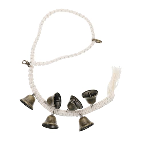 INOOMP Hundetraining Glocke mit Holzperlenkette Robuste Haustier türklingel für Töpfchentraining Klarer Klang Langlebig und Handlich für Draußen und Drinnen Geeignet für Welpen und von INOOMP