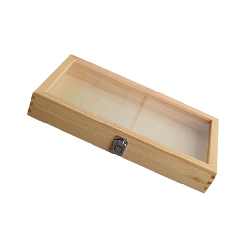 INOOMP Schmetterlings Probenvitrine aus Holz Vintage Aufbewahrungsbox Staubdicht für Schmetterlingsexemplare Transparente Abdeckung von INOOMP