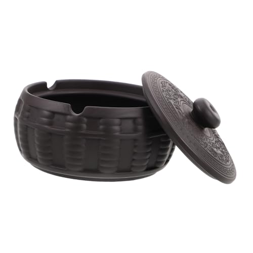 INOOMP Keramik Aschenbecher mit Deckel Vintage Winddichtes Design für Innen und Außen Party Garten Büro Wohnzimmer Dekoration INOOMP Keramik Aschenbecher mit Deckel Vintage Winddichtes Design für Innen und Außen Party Garten Büro Wohnzimmer Dekoration von INOOMP