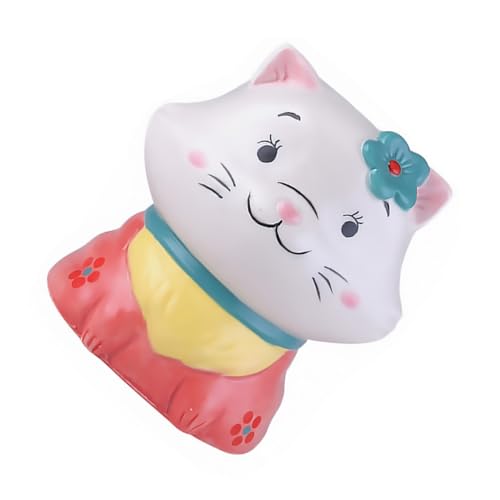 INOOMP Keramik Besteckhalter Katze Design Küchenutensilien Organizer Multifunktional Tischorganizer für Essstäbchen Gabeln Löffel Aufbewahrungsbox für Zuhause Restaurant Büro von INOOMP