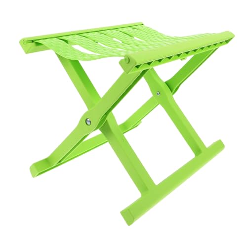 INOOMP Klapper Außenhocker tragbarer Klappstuhl Angeln Klappstuhl Leichter Picknickhocker kompakter Outdoor-Stuhl Klappbarer Outdoor-Stuhl Strandklapphocker Campinghocker Plastik Hellgrün von INOOMP