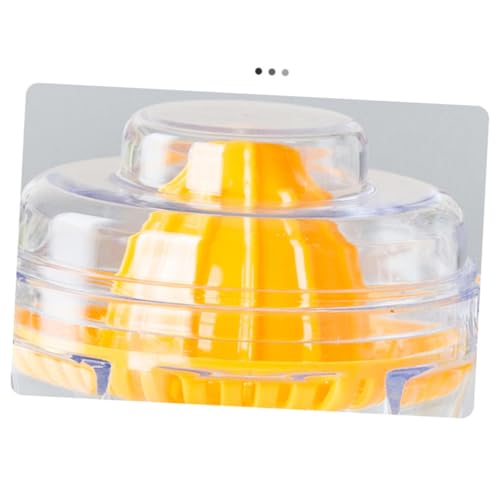 INOOMP Kunststoff Mini Handlicher Saftpressen Küchenhelfer Manueller Zitronenpresse Orangenpresse Handlicher Saftspender Für Camping Picknick Reise Gelb von INOOMP