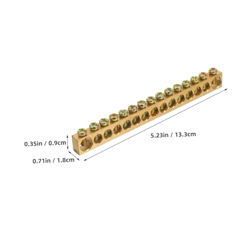 INOOMP Kupfer Erdungsschiene Verteilerblock Hochleitfähiger Klemmenblock für Batterie und Auto Kompakte Sammelschiene für Sicheres Anschlussmanagement Einfache Montage Vielseitig für von INOOMP