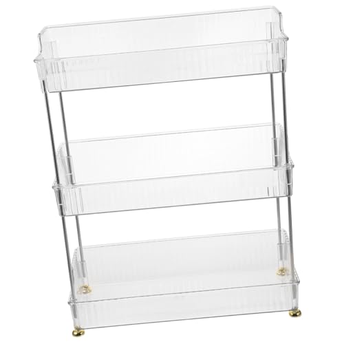 INOOMP Lagiges Aufbewahrungsregal mit Großer Kapazität Moderner Minimalistischer Kosmetik Organizer für Badezimmer Schminktisch und Arbeitsplatten Platzsparend und Vielseitig Einsetzbar von INOOMP