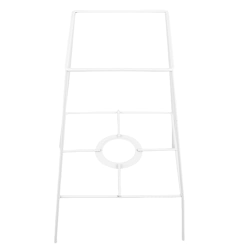 INOOMP Lampenschirm-Metallrahmen: Geometrische Hängeleuchte, Drahthalterung – E27-Lampenschirm-Adapter für DIY-Tisch-/Boden-/Kronleuchter, Leuchten, Weiß von INOOMP