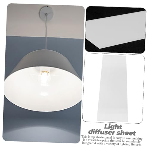 INOOMP Lichtdiffusor Platte Deckenleuchte Lampenschirm Halbtransparent Milchig Pendelleuchte Lichtabschirmung Diffusor für Blendfreies Licht Großflächig von INOOMP