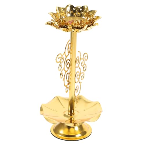 INOOMP Lotus Kerzenhalter aus Langlebiger Legierung Rutschfester Kerzenständer in Goldoptik Dekoratives Desktop Ornament für Zuhause Hochzeit und Festliche Anlässe INOOMP Lotus Kerzenhalter aus Langlebiger Legierung Rutschfester Kerzenständer in Goldoptik Dekoratives Desktop Ornament für Zuhause Hochzeit und Festliche Anlässe von INOOMP