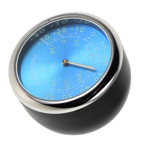 INOOMP Luminöses Auto Thermometer mit Digitaluhr und Quarzuhr Nachtfahrzeug Innenraum Temperaturanzeige Blaues Multifunktions Dashboard Thermometer für Präzise Temperaturüberwachung von INOOMP