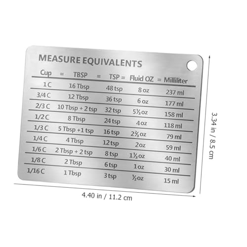 INOOMP Magnetische Umrechnungstabelle Küchenmaß Edelstahl Kompakte Maßeinheiten Konvertierungstafel Wiederverwendbares Backmaß Zubehör für Kühlschrank und Schrank Zufällige Farbe INOOMP Magnetische Umrechnungstabelle Küchenmaß Edelstahl Kompakte Maßeinheiten Konvertierungstafel Wiederverwendbares Backmaß Zubehör für Kühlschrank und Schrank Zufällige Farbe von INOOMP