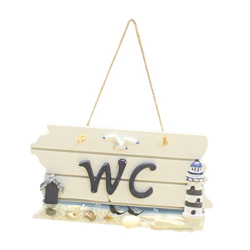 INOOMP Mediterranes Wc Schild Holzplatte Vintage Stil Wanddeko Badezimmer Türschild Kreatives Design Leicht Anzubringen Elegante Wc Türtafel für Zuhause und Öffentliche Toiletten INOOMP Mediterranes Wc Schild Holzplatte Vintage Stil Wanddeko Badezimmer Türschild Kreatives Design Leicht Anzubringen Elegante Wc Türtafel für Zuhause und Öffentliche Toiletten von INOOMP