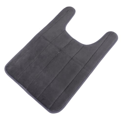 INOOMP Memory Schaum U Förmige Badematte rutschfest Dunkelgrau Toilettenmatte mit Weichem und Sicherem Rutsch Boden für Badezimmer und Wc von INOOMP