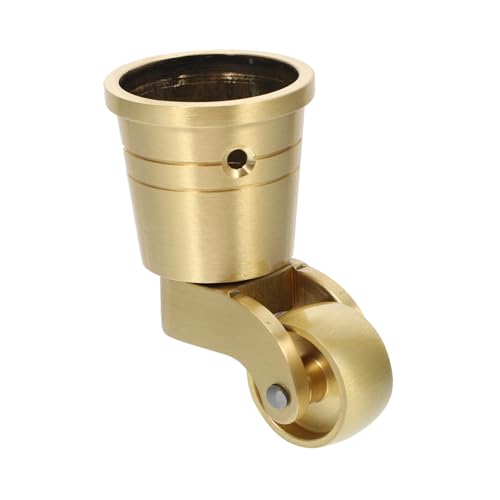 INOOMP Messing Möbelrolle Drehbar Stabile Caster für Sofa Schrank Tische Hohe Tragkraft Leichtlaufend Geeignet für Teppichboden und Hartböden Einfache Montage für Möbel und Büro von INOOMP
