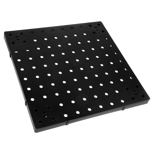 INOOMP Metall Pegboard Wandpaneel Schwarz Lochwand Werkzeugregal für Werkstatt und Garage Einfach zu Montierendes Stecktafel Organizer System zur Wandmontage Vielseitig für Werkbereich von INOOMP