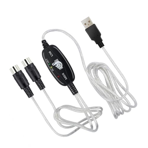 INOOMP Midi USB Kabel Musikbearbeitungskabel für Keyboard Hochleistungs Midi Datenübertragung Kompatibel mit Windows Xp bis Plug INOOMP Midi USB Kabel Musikbearbeitungskabel für Keyboard Hochleistungs Midi Datenübertragung Kompatibel mit Windows Xp bis Plug von INOOMP