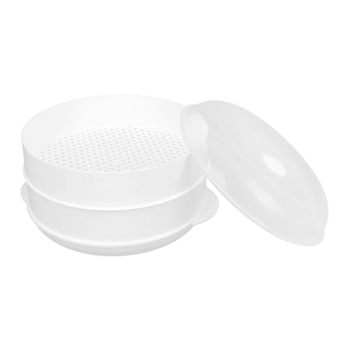 INOOMP Mikrowellen Dampfgarer Topf Doppelstöckig Bpa frei Mikrowellengeeignet für Brot Reis Gemüse mit Hitzebeständigem Griff Praktischer Küchenhelfer zum Dampfgaren und Erhitzen von INOOMP Mikrowellen Dampfgarer Topf Doppelstöckig Bpa frei Mikrowellengeeignet für Brot Reis Gemüse mit Hitzebeständigem Griff Praktischer Küchenhelfer zum Dampfgaren und Erhitzen von von INOOMP