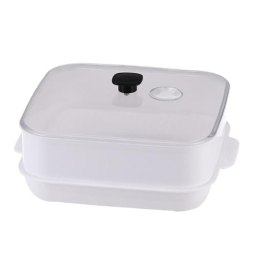 INOOMP Mikrowellen dampfgarer aus PP mit Dichtem Lochdesign Transparenter Deckel mit Dampfaustritt Robust und Verformungsfest für Gemüse und Lebensmittel Schonendes Dämpfen INOOMP Mikrowellen dampfgarer aus PP mit Dichtem Lochdesign Transparenter Deckel mit Dampfaustritt Robust und Verformungsfest für Gemüse und Lebensmittel Schonendes Dämpfen von INOOMP