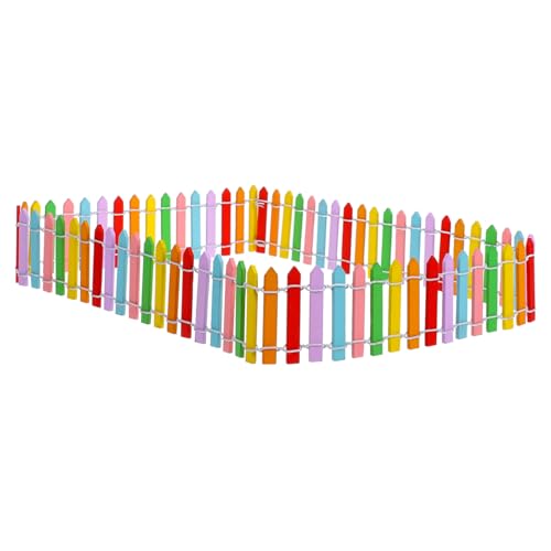 INOOMP Mini Holzzaun für Garten Bunte Miniaturzaun Dekoration für Märchengärten Vielseitig Einsetzbar für Kleine Pflanzen und Robust und Langlebig INOOMP Mini Holzzaun für Garten Bunte Miniaturzaun Dekoration für Märchengärten Vielseitig Einsetzbar für Kleine Pflanzen und Robust und Langlebig von INOOMP