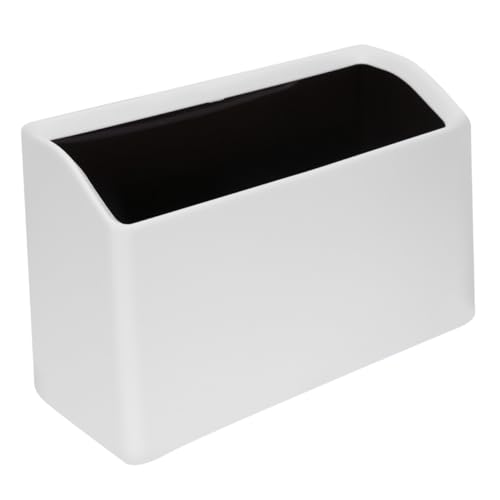 INOOMP Mini Kunststoff Mülleimer Weiß für Schreibtisch mit Geruchsisolierung Vielseitiger Desktop Abfalleimer und Aufbewahrungsbehälter für Büro Zuhause und Auto von INOOMP