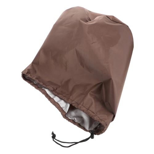 INOOMP Motorabdeckung Rasenmäher Oxford Material Uv-schutz Sonnenschutz Wasserfest Verschleißfest für Gartentraktoren und Mähgeräte Schnelle Installation Passform Braun von INOOMP