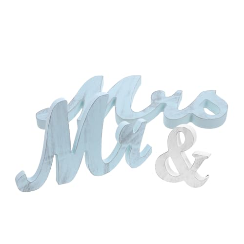 INOOMP Mr And Mrs Holzschild Hochzeit Tischdeko Vintage-stil aus Robustem Holz Vielseitige Tischdekoration für Jubiläum Verlobung Romantische Feiern und Valentinstag Langlebige Stilvolle von INOOMP