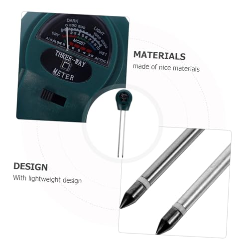INOOMP Multifunktionaler Bodenfeuchtemesser mit Ph Tester und Lichtmessung Präziser Bodensensor für Rasenflächen und Garten Wetterfestes Bodenprüfgerät für Innen Außenbereich Einfache von INOOMP