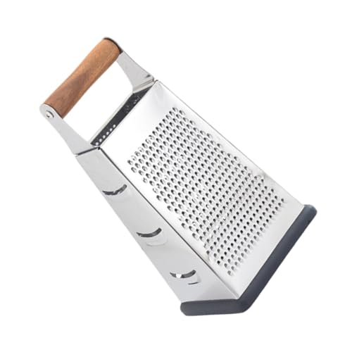 INOOMP Multifunktionaler Edelstahl Vierkantreibe mit Ergonomischem Holzgriff Küchenreibe zum Schneiden Reiben und Hobeln von Gemüse und Obst Handlicher Allzweck schredder für Zuhause INOOMP Multifunktionaler Edelstahl Vierkantreibe mit Ergonomischem Holzgriff Küchenreibe zum Schneiden Reiben und Hobeln von Gemüse und Obst Handlicher Allzweck schredder für Zuhause von INOOMP