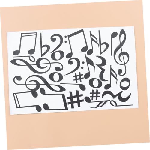 INOOMP Musikalische Noten Wandsticker Selbstklebend PVC Aufkleber für Klassenzimmer Klavierraum Dekoration Einfach Anzubringen Geeignet für Fenster Wände Glas Metall von INOOMP
