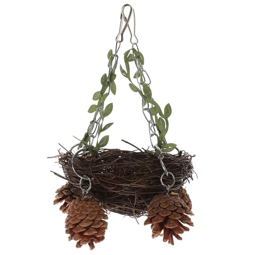 INOOMP Natürliches Rattan Vogel Nest Hängend für Papageien Käfige Kratzfest Unterstützt Koordination und Balance Geeignet für Kleine bis Große Vögel Wiederverwendbar und Einfach zu INOOMP Natürliches Rattan Vogel Nest Hängend für Papageien Käfige Kratzfest Unterstützt Koordination und Balance Geeignet für Kleine bis Große Vögel Wiederverwendbar und Einfach zu von INOOMP