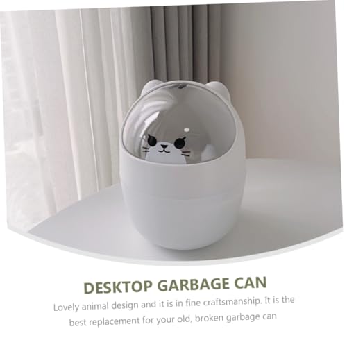 INOOMP Niedriger Desktop mülleimer aus Hochwertigem Kunststoff mit Abnehmbarem Behälter Platzsparend und Süßes Cartoon design für Büro Kinderzimmer und Wohnzimmer INOOMP Niedriger Desktop mülleimer aus Hochwertigem Kunststoff mit Abnehmbarem Behälter Platzsparend und Süßes Cartoon design für Büro Kinderzimmer und Wohnzimmer von INOOMP