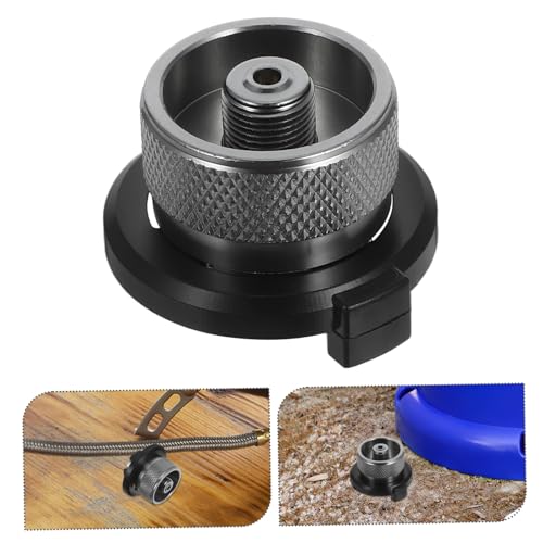 INOOMP Outdoor Gas Tank Converter Adapter aus Aluminiumlegierung Kompakter Stabiler Gasadapterkopf für Camping und Wandern Kompatibel mit Kartuschen Verhindert Verbindungsprobleme von INOOMP