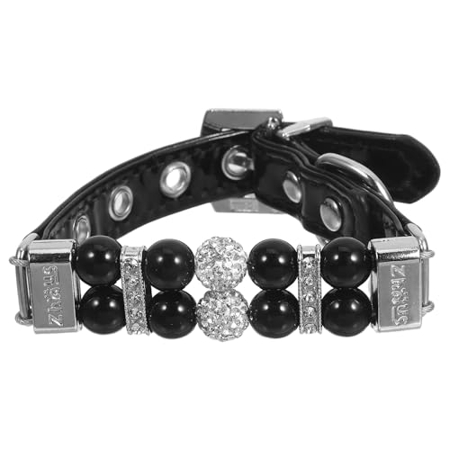INOOMP Perlenhalskette für Hunde: Elegante, klobige Hundehalskette für Mädchen – Verstellbares Perlenhalsband für Haustiere – Haustierschmuck-Accessoires für kleine Rassen INOOMP Perlenhalskette für Hunde: Elegante, klobige Hundehalskette für Mädchen – Verstellbares Perlenhalsband für Haustiere – Haustierschmuck-Accessoires für kleine Rassen von INOOMP