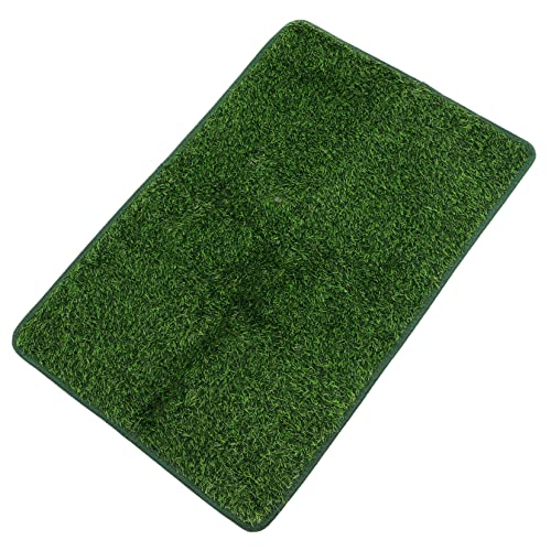 INOOMP Pet Rasenmatte Graspinkeln Matten waschbares Innenpulpengras Pee Pads Hunde waschbarer Balkon im Freien Grasbelastung mit Tablett Pee -Grasmatte für Hunde wiederverwendbar TPR Grün von INOOMP