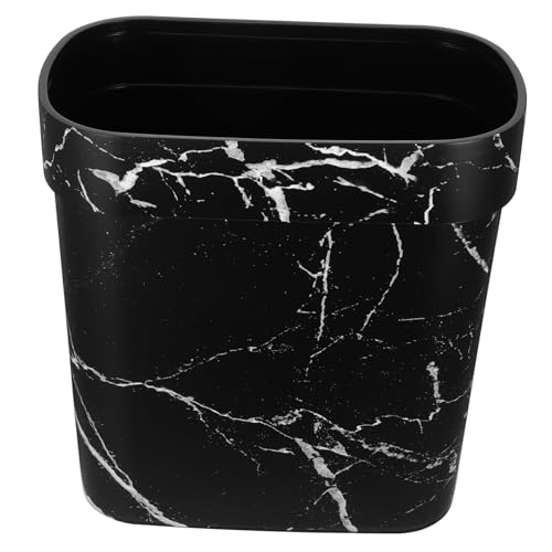INOOMP Plastik Abfalleimer Marmor Muster Oval Schmaler Müllbehälter ohne Deckel mit Kreativem Ring für Stabilen Halt von Müllbeuteln Wasserfest Leicht zu Reinigen für Bad Schlafzimmer INOOMP Plastik Abfalleimer Marmor Muster Oval Schmaler Müllbehälter ohne Deckel mit Kreativem Ring für Stabilen Halt von Müllbeuteln Wasserfest Leicht zu Reinigen für Bad Schlafzimmer von INOOMP