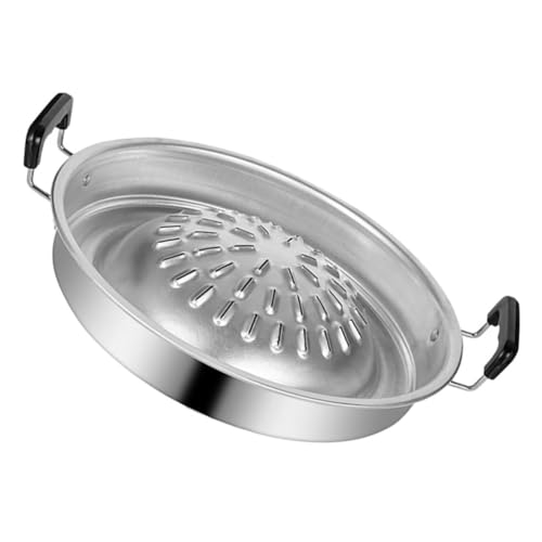 INOOMP Professionelle Grillpfanne aus Aluminium Langlebig und Leicht zu Reinigen für Camping Barbecue und Outdoor grillen Glatte Kanten ohne Grate Praktisches Tragbares Design für von INOOMP