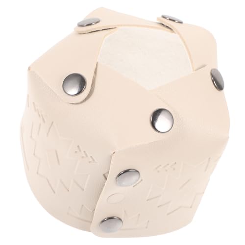 INOOMP Propangasflasche Schutzhülle aus Hochwertigem Leder Faltbare Gaskartuschenabdeckung Leichter und Robuster Schutz für Camping und Outdoor Praktische Aufbewahrung Weiß von INOOMP