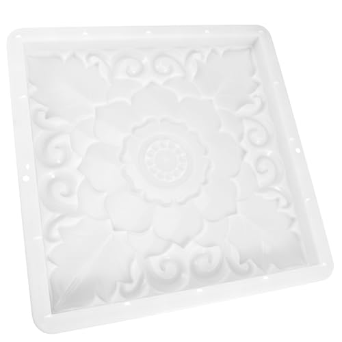 INOOMP Quadratische Beton Pflastersteinform Chinesischer Stil Gartendekor DIY Gehweg Trittsteinform Wiederverwendbar für Gartenwege und Bodenpflasterung von INOOMP