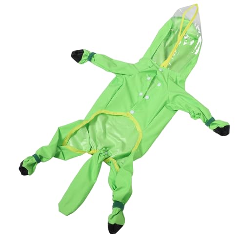 INOOMP Regenmantel Für Haustiere Schutzkleidung Für Haustiere Winddichte Regenjacke Kleine Mittlere Hunde Regenmantel Kleiner Hund Regenmantel Polyester-TAFT Green von INOOMP