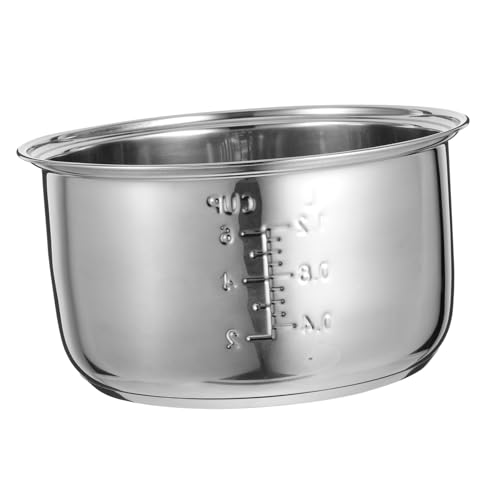 INOOMP Reiskocher Innentopf Edelstahl Antihaftbeschichtung Ersatztopf für Elektrischen Kocher Langlebiger Universaltopf für Gleichmäßiges Kochen Leicht zu Reinigen Geeignet für Haushalt von INOOMP