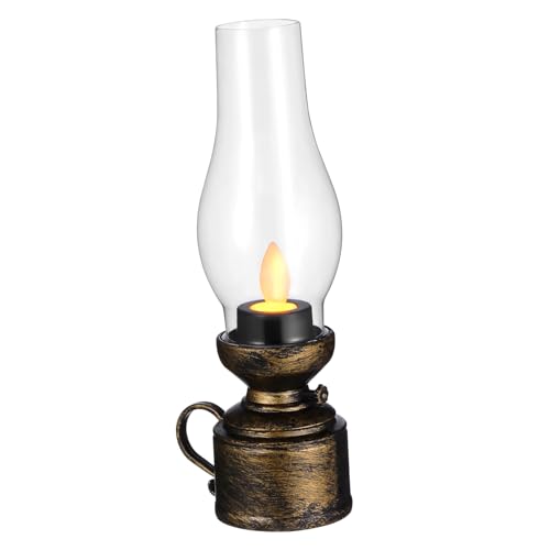 INOOMP Retro LED Öllampe aus Kunststoff Flammenlose Petroleumlampe im Vintage Stil Dekorative Tischlampe für Innen und Außen Stabiles Kunststoffmaterial für Wohn und Gartenambiente INOOMP Retro LED Öllampe aus Kunststoff Flammenlose Petroleumlampe im Vintage Stil Dekorative Tischlampe für Innen und Außen Stabiles Kunststoffmaterial für Wohn und Gartenambiente von INOOMP