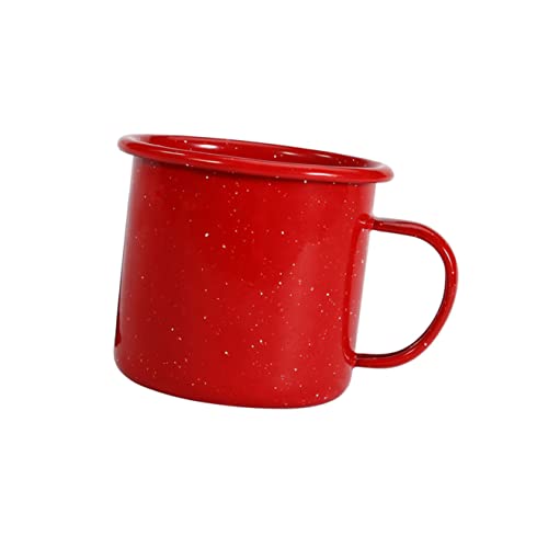 INOOMP Robuste Emaille-tasse Rot Gewellter Rand Teetassen Sternenlicht-design Fürs Büro Und Zuhause INOOMP Robuste Emaille-tasse Rot Gewellter Rand Teetassen Sternenlicht-design Fürs Büro Und Zuhause von INOOMP