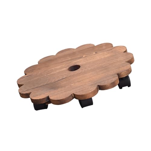 INOOMP Runder Blumenroller aus Massivem Naturmaterial Ø mit Feststellrollen Abnehmbare Blumentopf Unterlage Stabile Pflanzenschale mit Ablaufloch Tragfähig und Bodenschonend für Innen INOOMP Runder Blumenroller aus Massivem Naturmaterial Ø mit Feststellrollen Abnehmbare Blumentopf Unterlage Stabile Pflanzenschale mit Ablaufloch Tragfähig und Bodenschonend für Innen von INOOMP