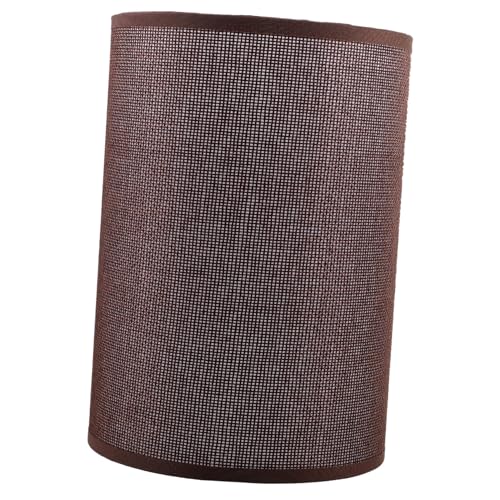 INOOMP Runder Lampenschirm aus Grobem Kaffeeburlap für Lampenfassung Dekorativer Ersatzschirm für Tisch Stehlampen Wohnliches Licht für Schlafzimmer Wohnzimmer Büro und Hotel von INOOMP