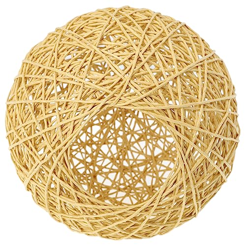 INOOMP Rustikaler Lampenschirm aus Rattan Hängelampe für Vintage Langlebig Elegant und Leicht zu Installieren für Wohnzimmer Cafés und Hochzeiten von INOOMP